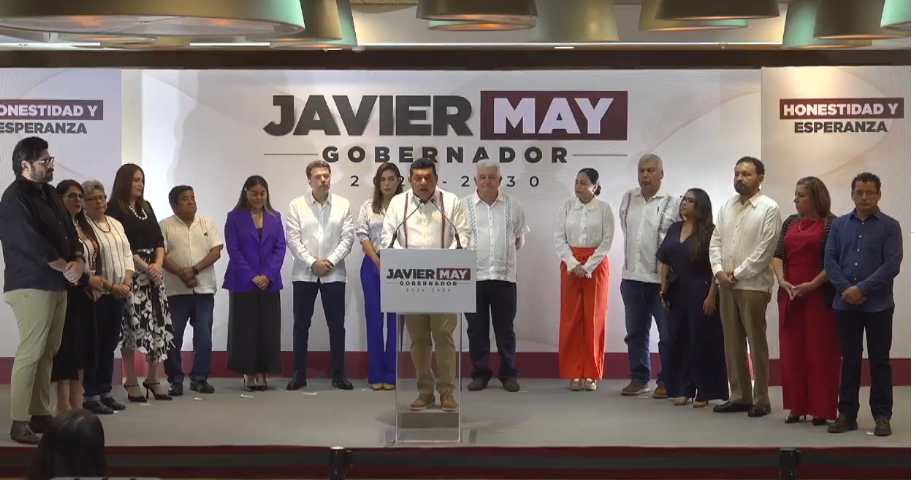 JAVIER MAY, GOBERNADOR ELECTO DE TABASCO, PRESENTA SU GABINETE