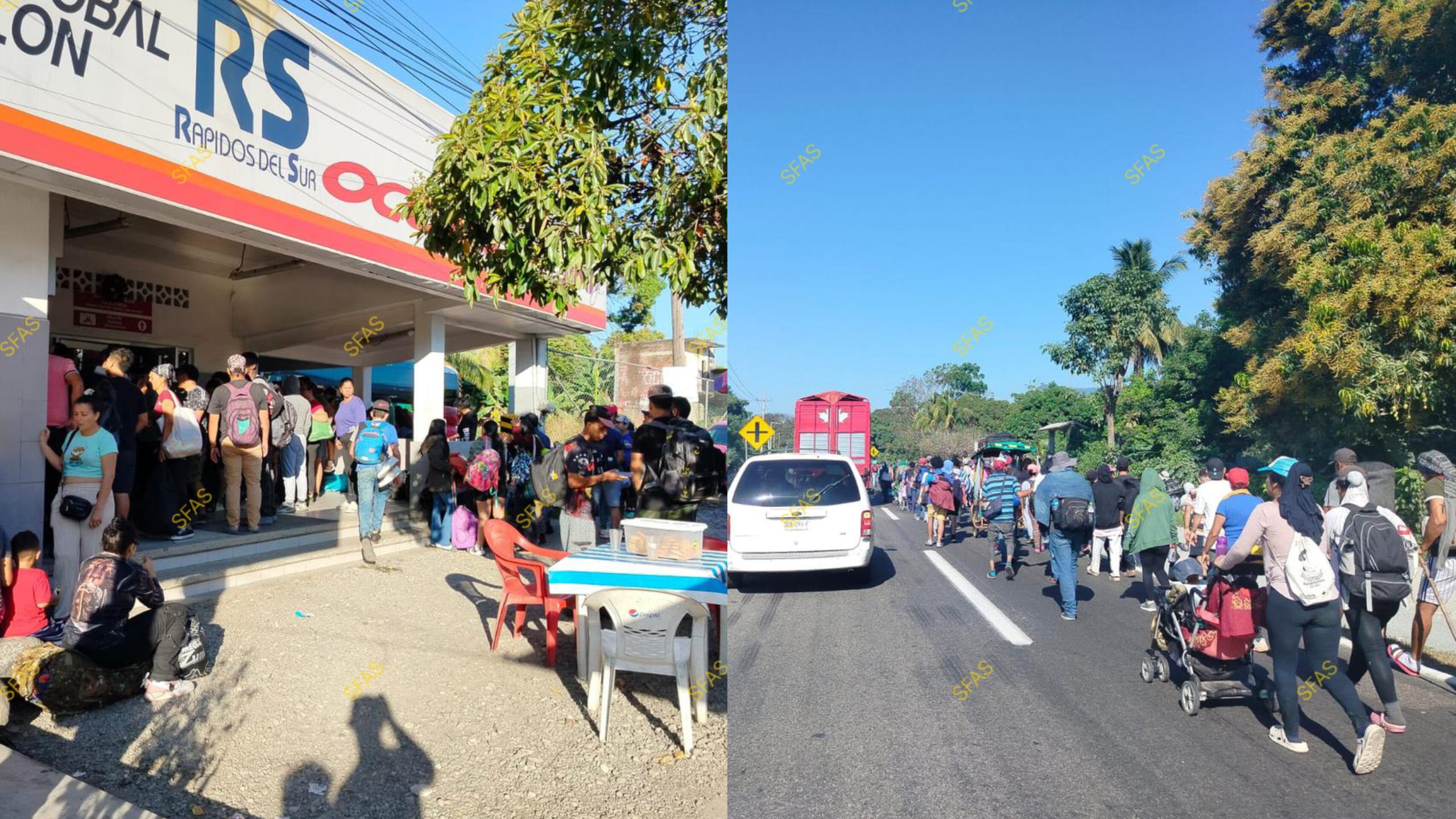 CIENTOS DE MIGRANTES DE CENTRO AMERICA AVANZAN POR CHIAPAS HACÍA EL NORTE