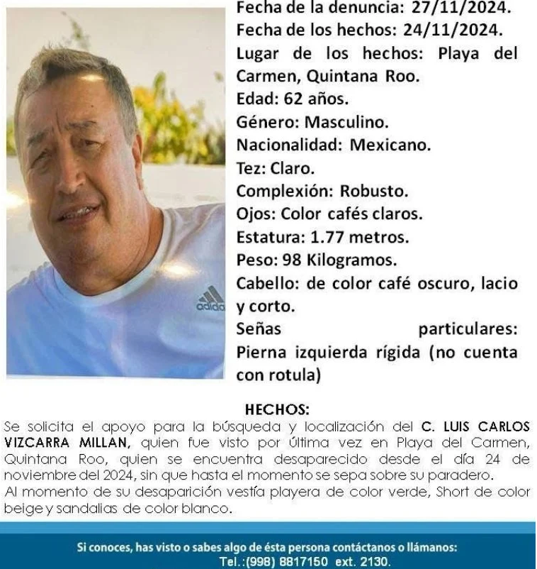 SIGUE SIN APARECER EMPRESARIO LEVANTADO EN QROO