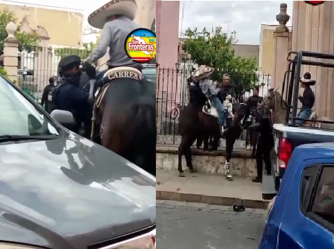CHARROS VS POLICÍAS; GENDARMES TERMINARON CON SUS CUARTAZOS