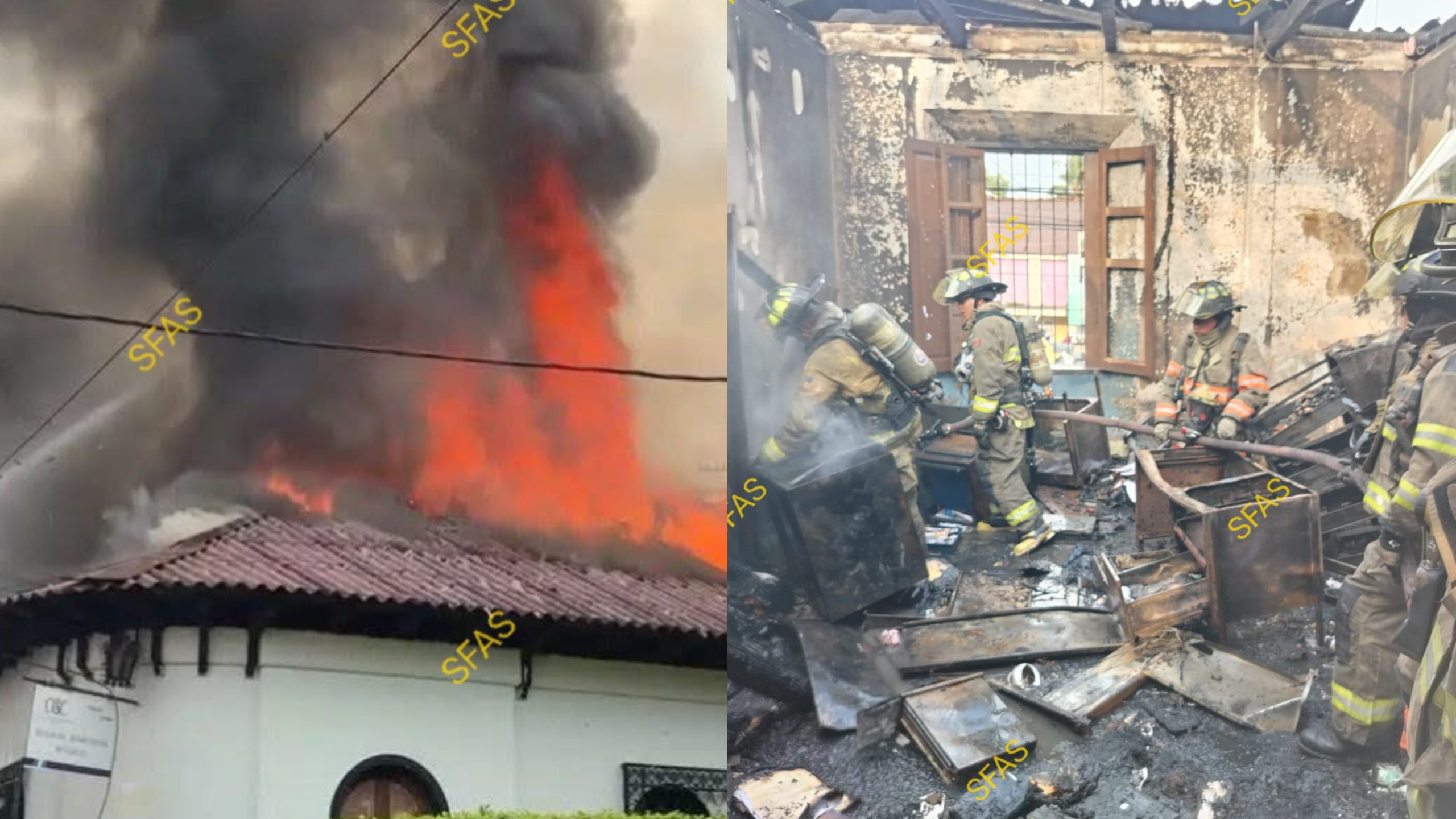 OFICINAS DE GOBIERNO EN GUATEMALA; FUERON CONSUMIDAS POR LAS LLAMAS DE VORAZ INCENDIO