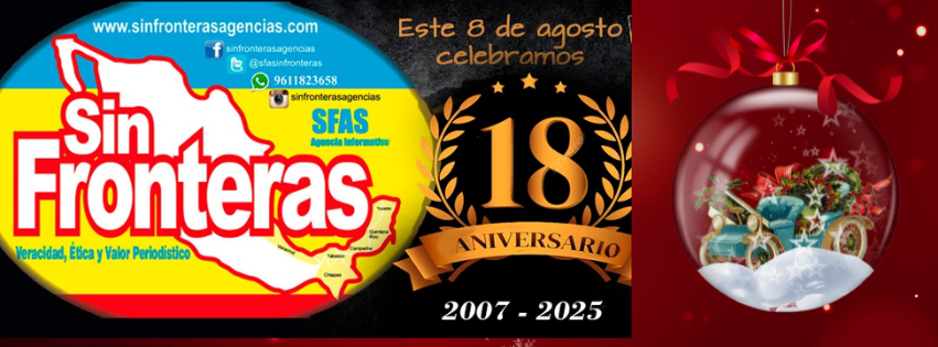 SIN FRONTERAS LES DESEA UNA FELIZ NAVIDAD