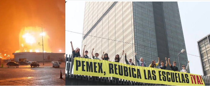 PADRES DE FAMILIA DE TABASCO ESTALLAN CONTRA PEMEX EN CDMX; EXIGEN REUBICAR ESCUELAS AFECTADAS POR REFINERÍA OLMECA