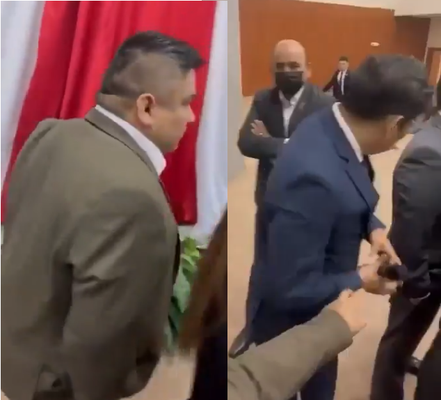 ¡DIPUTADO MORENO RATA! SE EMBOLSO UN MICRÓFONO Y LO DESCUBRIERON